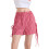 Lightweight Polyester Plaids Shorts Designed With Elastic-Red L 1