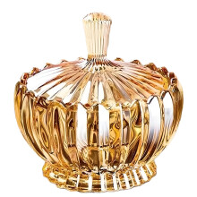 Glass Storage Jar with Lid,Candy Cookie Jar,Jewelry Box,Buffet