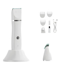 Low Noise Dog Cats Hair Trimmer Ergonomic Handle Pet-White 1