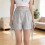 Breathable Casual Plaids Shorts Polyester And Elastic-Pink S 5