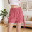 Breathable Casual Plaids Shorts Polyester And Elastic-Pink S 6