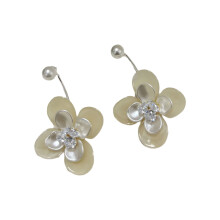 Elegant Double Tone Daisy Studs Earrings For Women With-OW