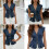 Lightweight Summer Jeans Camisole Ladies Backless-light blue L 4