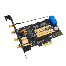 M.2 B Key USB3.0 & PCIe 5G Dual Bus 5G-WWAN Card Adapter Card, Desktop Adapter Card with 4 Antennas SIM Slots