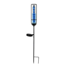 Solar Lamp Rain Gauge,7inch Rain Gauge Outdoor, Large Clear Numbers and Rain Measuring Tool for Garden,Lawn and Farm