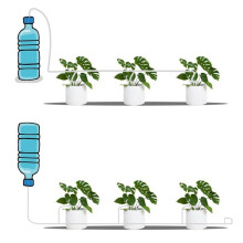 Garden Drip Irrigation Kit with Regulator Valve, Potted Plant Watering Set 4/7mm Hose Set