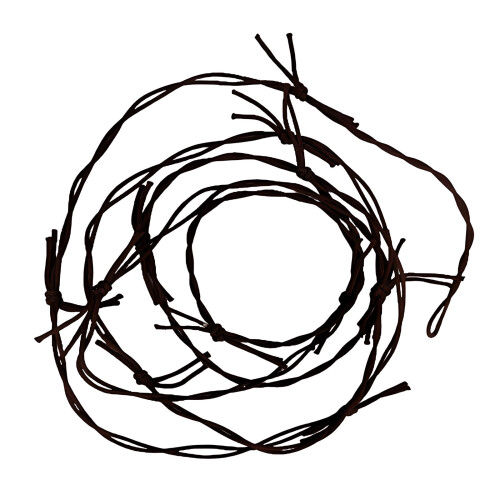 2 Meter Plastic Garland with Barbed Wire Thorn Vine For-Brown