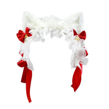 Furs Cats Foxes Ears Hairhoop Headwear Lolitas Maid-Red
