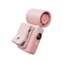Tragbarer Ventilator mit eingebautem Akku und flexiblem-Rosa
