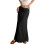 Women's color drawstring elastic waist multi-color-Black M 1