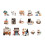 30 Blatt Cartoon-Scrapbooking-Aufkleber, wasserfester-C 1