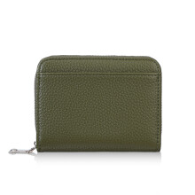 Modern PU Leather Card Holder With Zip Pocket And-Green