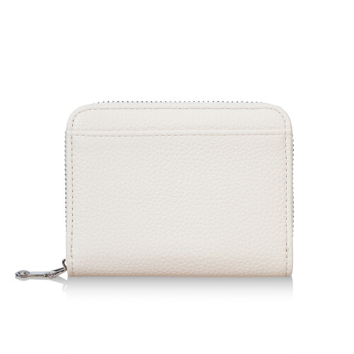 Quality PU Leather Minimalists Card Wallet With Zip-Beige