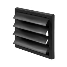 Black ABS Outdoor Dryer Vent Cover with Build In-5 inches