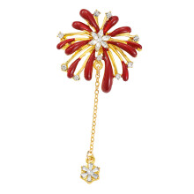 Broche pyrotechnique avec frange pendante, élégants modèles-Or