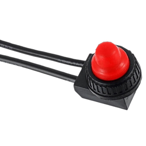 Plastic Housing Dustproof LED Lighting Push Button Switches-Red