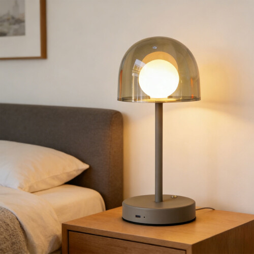 Smooth Rechargeable Desk Lamp With Adjustable Intensity-Blue 2