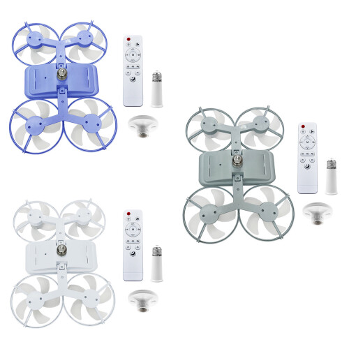 Multipurpose Ceiling Fan and Light with 50W LED and Remote-Blue 2