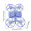 Multipurpose Ceiling Fan and Light with 50W LED and Remote-Blue 4