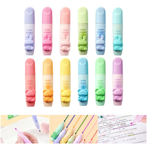 3-teilige Pastell-Textmarker für Studenten,-Blasenwind 2