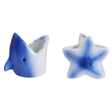 Marine Animal Flower Pots Starfish Sharks Small Flower Pot Desktop Ceramic Glaze Flower Pot