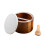 Pot d'assaisonnement en bois naturel-Doubles grilles blanches 1