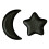 Eid Mubarak Moon Star Plate Ramadans Serving Tray-Black L 1