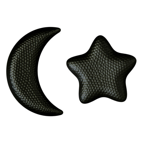 Eid Mubarak Moon Star Plate Ramadans Serving Tray-Black L