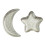 Ramadans Serving Tray Moon Star Candy Plate Dishes Eid-Sliver L 1