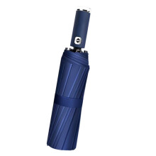 Parapluie portatif léger avec lampe de poche LED-Bleu marine