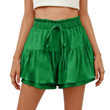 Women's Bohemian Skirt Shorts, , High Waist,-Army Green XXL