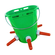 Farm Essential 8L Cattle Nursing Bucket-Green 5 mouths