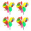 4er-Pack Tier-Windmühlen, bunte Outdoor-Gartendekoration,-08 1