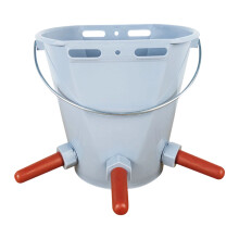 Practical 8L Livestock Feeding Pail Light weight-Gray 3 mouths