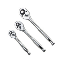 3Pcs High Strength Carbon Steel Ratchet Wrench 1/2 3/8 1/4 Inch