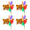 4er-Pack schöne Windspiele mit Tiermotiven, bunte Windmühlen,-02 1
