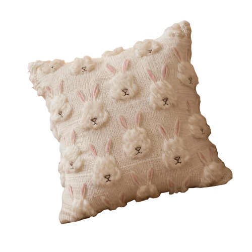Embroidered Rabbit Eggs Easter Themed Decorative Cushion-1