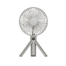 Handheld Fan With Base Support And LCD Display Perfect-Khaki
