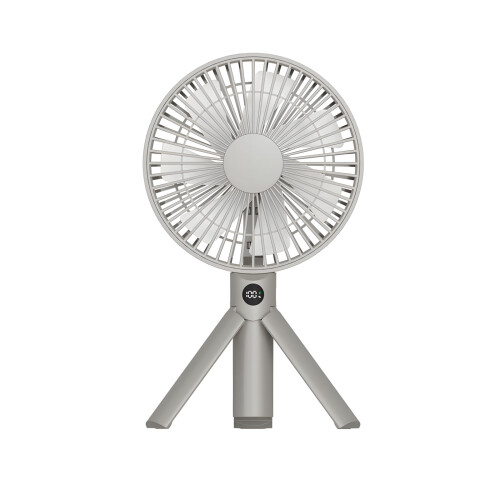Handheld Fan With Base Support And LCD Display Perfect-Khaki