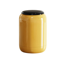 Practical Press Lid Trash Can Small Waste Bin For Modern-Yellow