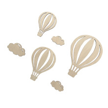Nursery Wall Decors Nursery Decoration Wooden Hot Air Balloon