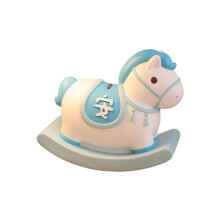 Rocking Horse Piggy Banks Unbreakable Plastic Coin Banks-Blue S