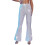 Women's Glitter Trousers Sequins Flared Pants For-White L 1