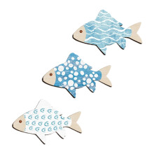 Décors muraux de plage en bois, signe de poisson côtier, décor-4