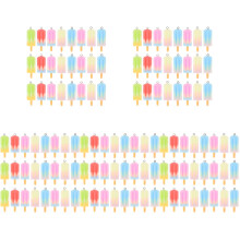 125Pcs Assorted Color Resin Ice Cream Charms for DIY Jewelry Making