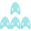 4Pcs Light Green Eva Kickboards Swim Training Aid Floats for Beginners 1