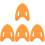 4Pcs Eva Swim Training Floats Kickboard for Swimming Support Orange 1