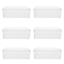6Pcs Plastic Clear Dessert Holders for Tiramisu Cake Mousse with Lids