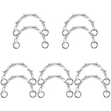 10Pcs Lightweight Silver Zinc Alloy Shoe Chains for Stylish Shoe Decor