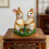Resin Rabbit Sculpture Scented Incenses Holder Easter-2 3